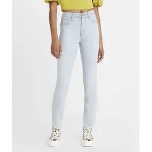 Levi's Women's 724 High-Rise‎ Slim Straight Jeans Blue Size 22W Raw Ham